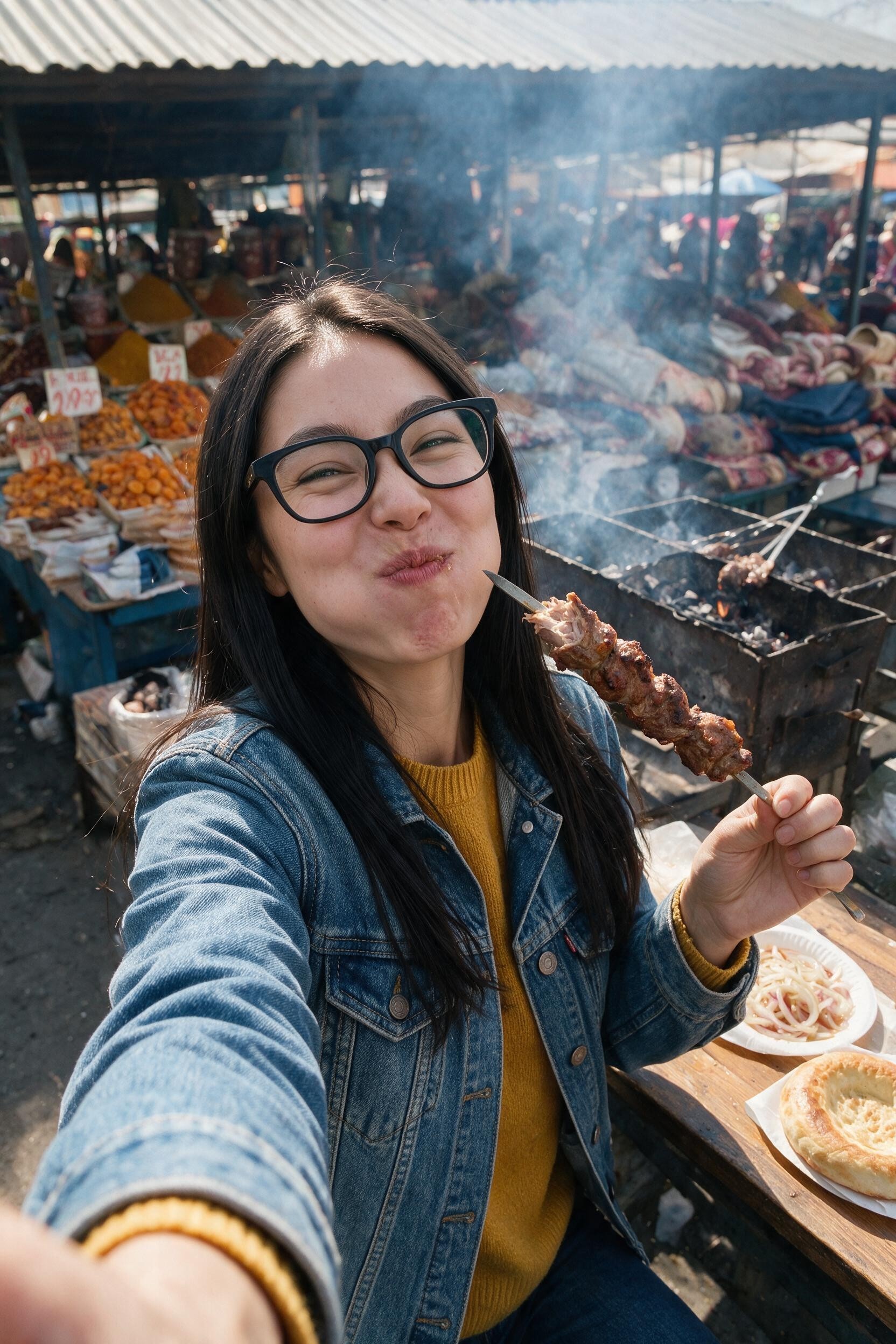 The Smoke Corner at Osh Bazaar