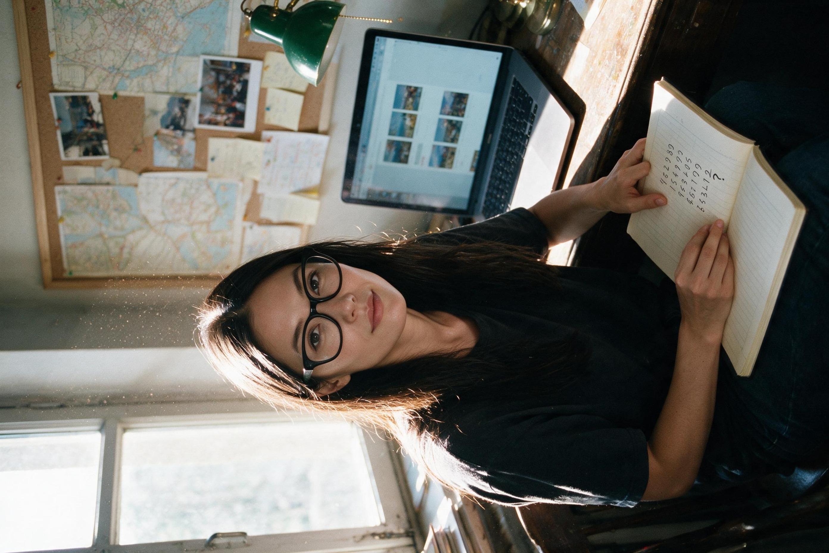 Me at the desk in Bishkek with two databases open and the same name in both.