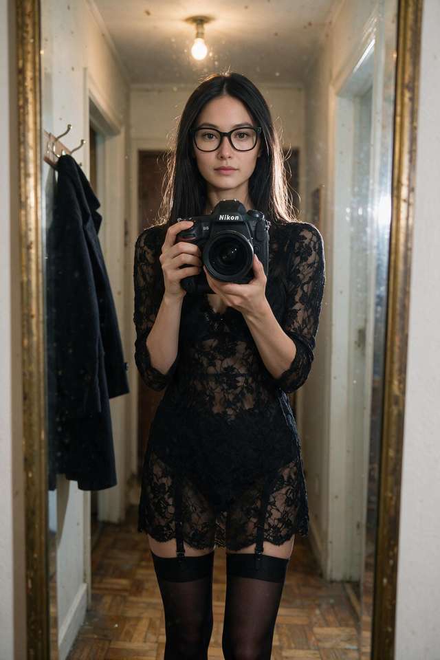 Both sides of the camera.